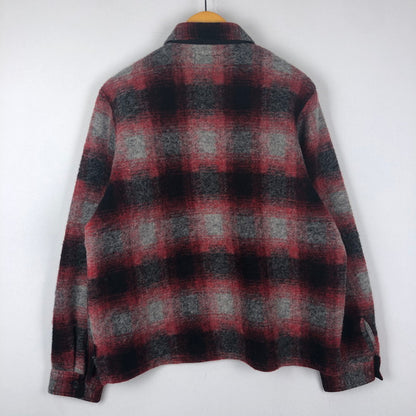 【中古品】【メンズ】 STUSSY ステューシー BRUSHED WOOL PLAID ZIP SHIRT 1110307 ブラッシュド ウール チェック ジップ シャツ ライトアウター 142-251002-ks-14-fuz サイズ：S カラー：レッド 万代Net店