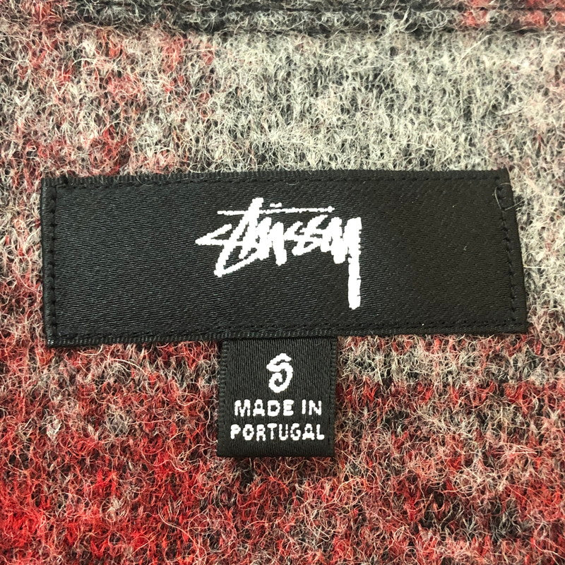 【中古品】【メンズ】 STUSSY ステューシー BRUSHED WOOL PLAID ZIP SHIRT 1110307 ブラッシュド ウール チェック ジップ シャツ ライトアウター 142-251002-ks-14-fuz サイズ：S カラー：レッド 万代Net店