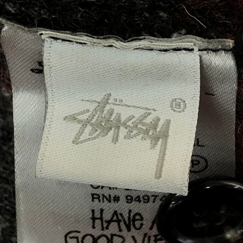 【中古品】【メンズ】 STUSSY ステューシー BRUSHED WOOL PLAID ZIP SHIRT 1110307 ブラッシュド ウール チェック ジップ シャツ ライトアウター 142-251002-ks-14-fuz サイズ：S カラー：レッド 万代Net店