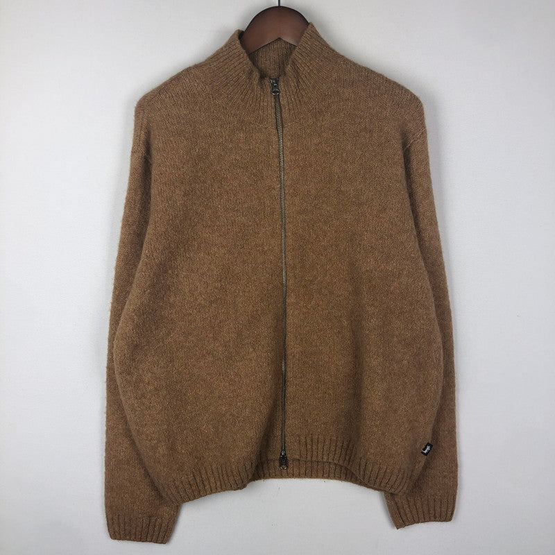 【中古品】【メンズ】 STUSSY ステューシー 24AW FULL ZIP BRUSHED MERINO SWEATER 117248 フルジップ ブラッシュメリノ セーター 長袖 トップス 142-251002-ks-15-fuz サイズ：S カラー：キャメル 万代Net店