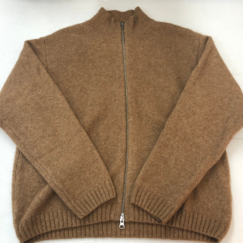【中古品】【メンズ】 STUSSY ステューシー 24AW FULL ZIP BRUSHED MERINO SWEATER 117248 フルジップ ブラッシュメリノ セーター 長袖 トップス 142-251002-ks-15-fuz サイズ：S カラー：キャメル 万代Net店