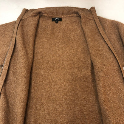 【中古品】【メンズ】 STUSSY ステューシー 24AW FULL ZIP BRUSHED MERINO SWEATER 117248 フルジップ ブラッシュメリノ セーター 長袖 トップス 142-251002-ks-15-fuz サイズ：S カラー：キャメル 万代Net店