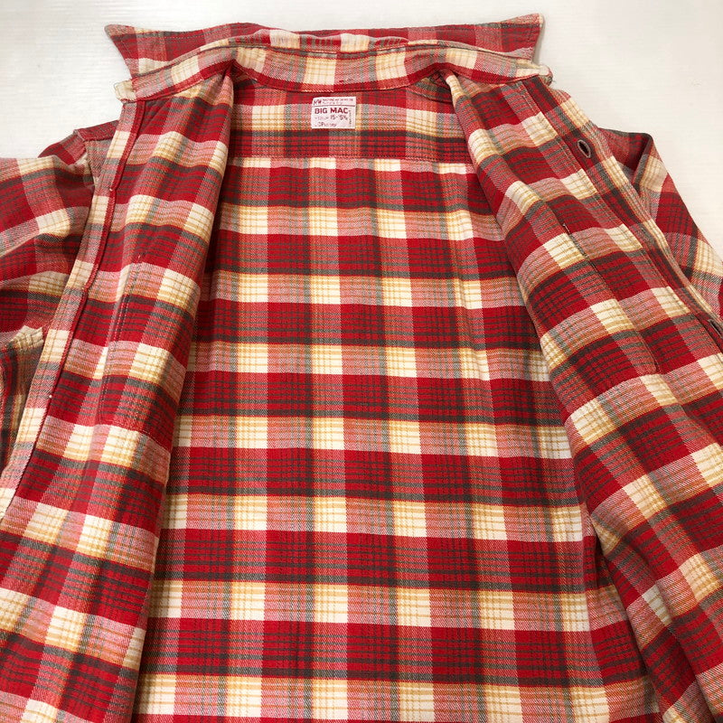 【中古品】【メンズ】 BIGMAC ビッグマック 70's FLANNEL CHECK L/S SHIRT VINTAGE 70年代 フランネル チェック ロングスリーブ シャツ 長袖 トップス 145-251009-ks-18-tei サイズ：15-15 1/2 カラー：マルチカラー 万代Net店