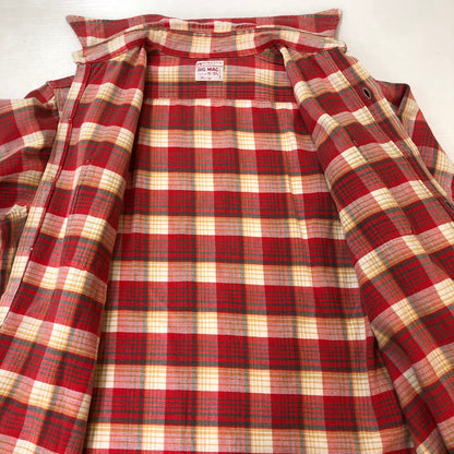 【中古品】【メンズ】 BIGMAC ビッグマック 70's FLANNEL CHECK L/S SHIRT VINTAGE 70年代 フランネル チェック ロングスリーブ シャツ 長袖 トップス 145-251009-ks-18-tei サイズ：15-15 1/2 カラー：マルチカラー 万代Net店