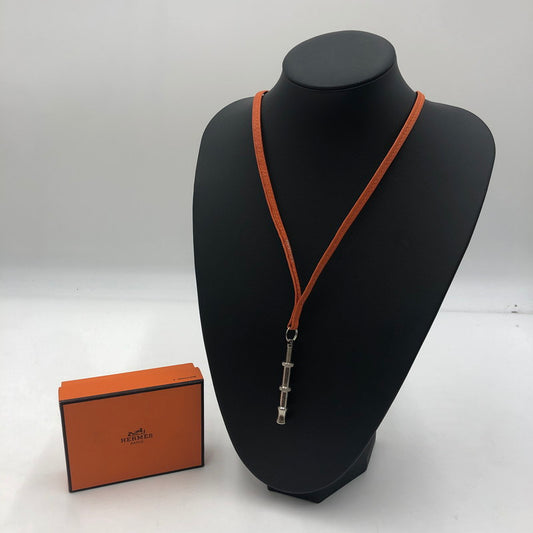 【中古品】【レディース】 HERMES エルメス シフレ ホイッスル ネックレス アクセサリー ペンダント 182-251001-KS-08-tei カラー：シルバー 万代Net店