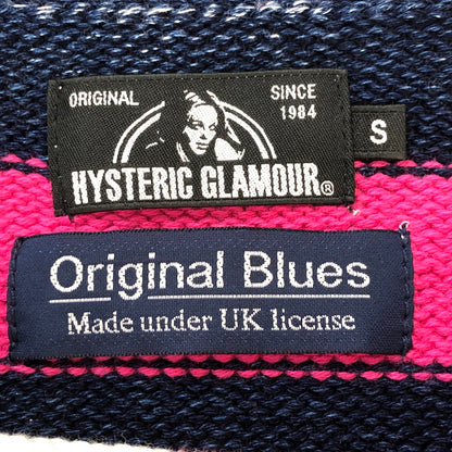 【中古品】【メンズ/レディース】 HYSTERIC GLAMOUR ヒステリックグラマー × ORIGINAL BLUES オリジナルブルース 別注 コラボ YOUNG AND HUNGRY KNIT PULLOVER 02183NS01 ヤング アンド ハングリー ニット プルオーバー 長袖 トップス 140-251002-ks-02-tei サイズ：S カラー：マルチカラー 万代Net店