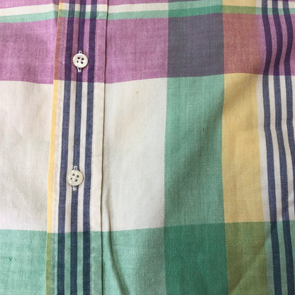 【現状渡し品】【メンズ】 RALPH LAUREN ラルフローレン 90's MADRAS CHECK BD L/S SHIRT 90年代 マドラス チェック ボタンダウン ロングスリーブ シャツ 長袖 トップス 145-250930-yo-13-tei サイズ：M カラー：マルチ 万代Net店