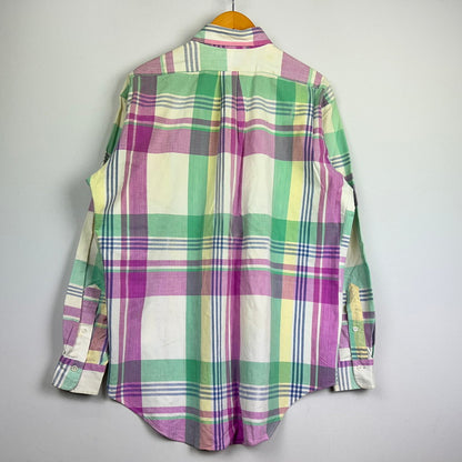【現状渡し品】【メンズ】 RALPH LAUREN ラルフローレン 90's MADRAS CHECK BD L/S SHIRT 90年代 マドラス チェック ボタンダウン ロングスリーブ シャツ 長袖 トップス 145-250930-yo-13-tei サイズ：M カラー：マルチ 万代Net店