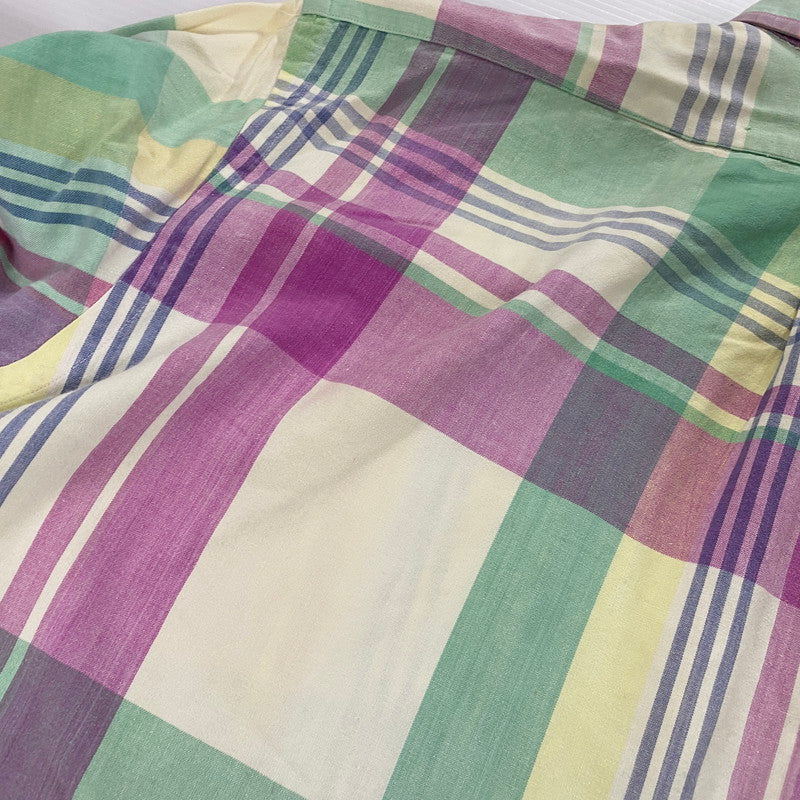 【現状渡し品】【メンズ】 RALPH LAUREN ラルフローレン 90's MADRAS CHECK BD L/S SHIRT 90年代 マドラス チェック ボタンダウン ロングスリーブ シャツ 長袖 トップス 145-250930-yo-13-tei サイズ：M カラー：マルチ 万代Net店