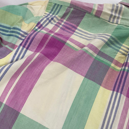 【現状渡し品】【メンズ】 RALPH LAUREN ラルフローレン 90's MADRAS CHECK BD L/S SHIRT 90年代 マドラス チェック ボタンダウン ロングスリーブ シャツ 長袖 トップス 145-250930-yo-13-tei サイズ：M カラー：マルチ 万代Net店