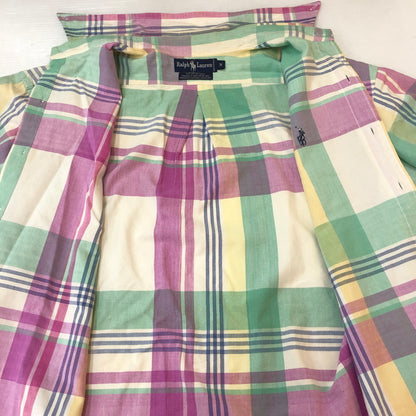 【現状渡し品】【メンズ】 RALPH LAUREN ラルフローレン 90's MADRAS CHECK BD L/S SHIRT 90年代 マドラス チェック ボタンダウン ロングスリーブ シャツ 長袖 トップス 145-250930-yo-13-tei サイズ：M カラー：マルチ 万代Net店
