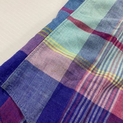 【現状渡し品】【メンズ】 RALPH LAUREN ラルフローレン 90's MADRAS CHECK BD L/S SHIRT 90年代 マドラス チェック ボタンダウン ロングスリーブ シャツ 長袖 トップス 145-250930-yo-12-tei サイズ：M カラー：パープル系 万代Net店