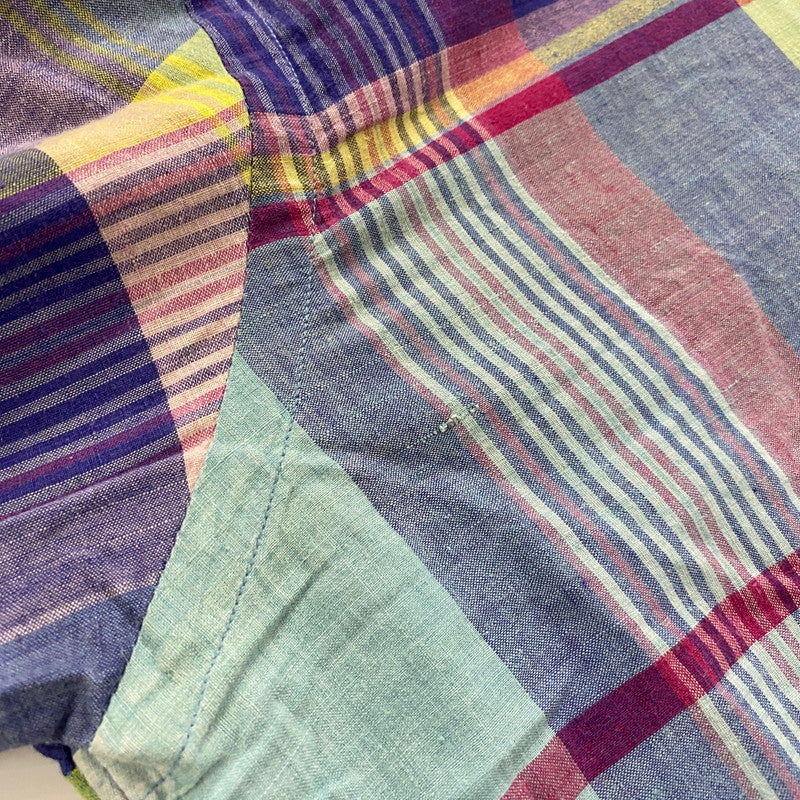 【現状渡し品】【メンズ】 RALPH LAUREN ラルフローレン 90's MADRAS CHECK BD L/S SHIRT 90年代 マドラス チェック ボタンダウン ロングスリーブ シャツ 長袖 トップス 145-250930-yo-12-tei サイズ：M カラー：パープル系 万代Net店