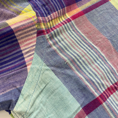 【現状渡し品】【メンズ】 RALPH LAUREN ラルフローレン 90's MADRAS CHECK BD L/S SHIRT 90年代 マドラス チェック ボタンダウン ロングスリーブ シャツ 長袖 トップス 145-250930-yo-12-tei サイズ：M カラー：パープル系 万代Net店
