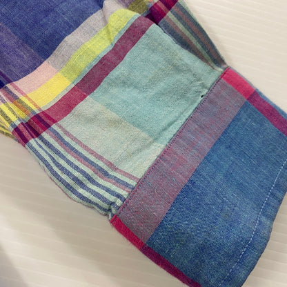 【現状渡し品】【メンズ】 RALPH LAUREN ラルフローレン 90's MADRAS CHECK BD L/S SHIRT 90年代 マドラス チェック ボタンダウン ロングスリーブ シャツ 長袖 トップス 145-250930-yo-12-tei サイズ：M カラー：パープル系 万代Net店