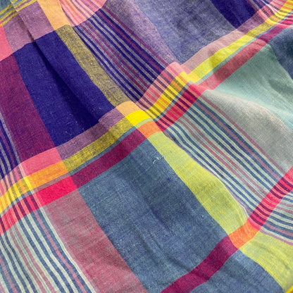 【現状渡し品】【メンズ】 RALPH LAUREN ラルフローレン 90's MADRAS CHECK BD L/S SHIRT 90年代 マドラス チェック ボタンダウン ロングスリーブ シャツ 長袖 トップス 145-250930-yo-12-tei サイズ：M カラー：パープル系 万代Net店