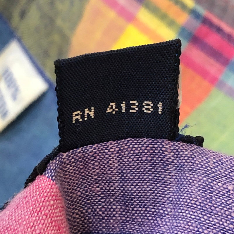 【現状渡し品】【メンズ】 RALPH LAUREN ラルフローレン 90's MADRAS CHECK BD L/S SHIRT 90年代 マドラス チェック ボタンダウン ロングスリーブ シャツ 長袖 トップス 145-250930-yo-12-tei サイズ：M カラー：パープル系 万代Net店