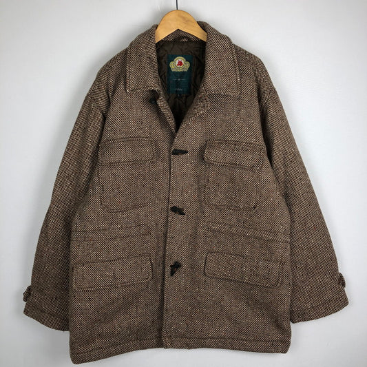 【中古品】【メンズ】 Traditional Weatherwear トラディショナルウェザーウェア TWEED DUFFLE JACKET ツウィード ダッフル ジャケット アウター 145-250930-yo-15-tei サイズ：L カラー：ブラウン 万代Net店