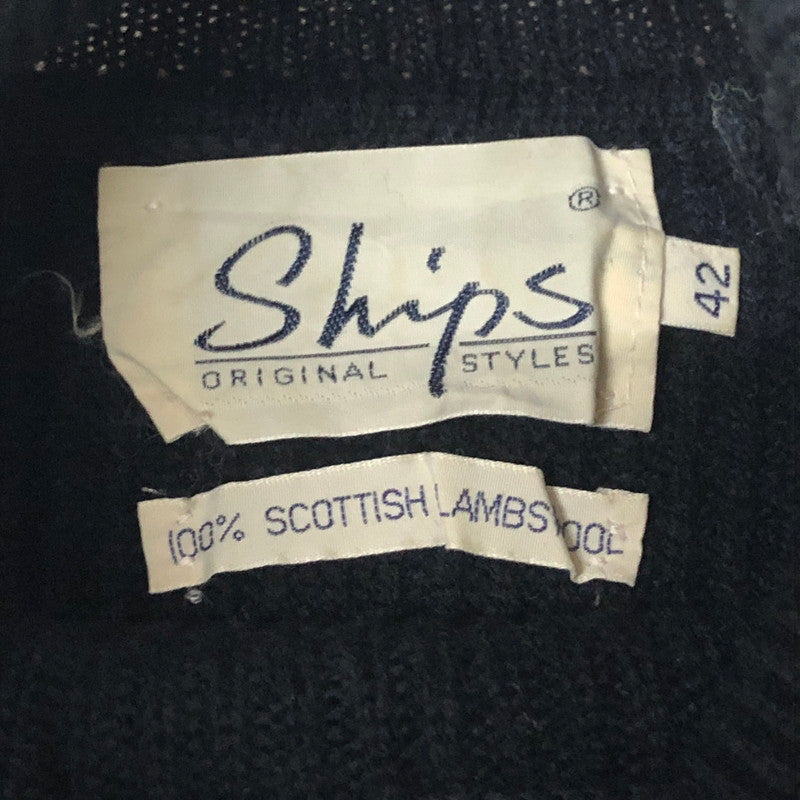 【中古品】【メンズ】 SHIPS シップス SCOTTISH LAMBS WOOL TURTLENECK KNIT D-TK9044 スコティッシュラム ウール タートルネック ニット 長袖 トップス セーター 147-251125-yo-16-tei サイズ：42 カラー：ブラック 万代Net店