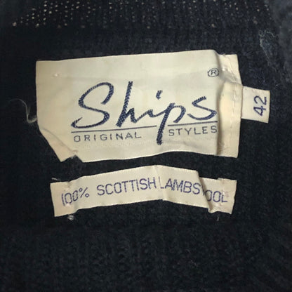【中古品】【メンズ】 SHIPS シップス SCOTTISH LAMBS WOOL TURTLENECK KNIT D-TK9044 スコティッシュラム ウール タートルネック ニット 長袖 トップス セーター 147-251125-yo-16-tei サイズ：42 カラー：ブラック 万代Net店