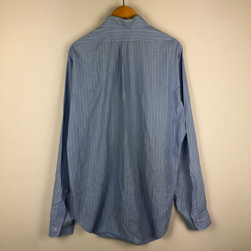 【現状渡し品】【メンズ】 Brooks Brothers ブルックスブラザーズ 90's MAKERS STRIPE BD L/S SHIRT 90年代 メイカーズ ストライプ ボタンダウン ロングスリーブ シャツ 長袖 トップス 145-251003-yo-08-tei サイズ：16-6 カラー：ライトブルー 万代Net店