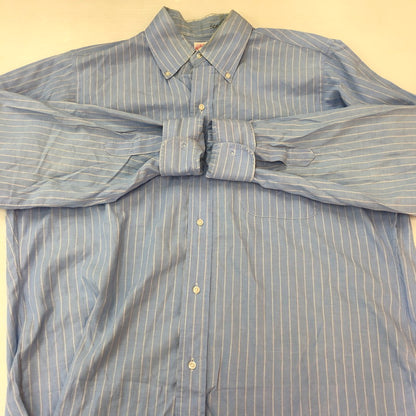 【現状渡し品】【メンズ】 Brooks Brothers ブルックスブラザーズ 90's MAKERS STRIPE BD L/S SHIRT 90年代 メイカーズ ストライプ ボタンダウン ロングスリーブ シャツ 長袖 トップス 145-251003-yo-08-tei サイズ：16-6 カラー：ライトブルー 万代Net店