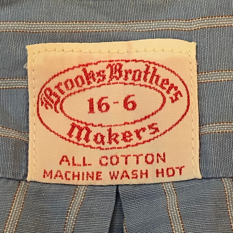 【現状渡し品】【メンズ】 Brooks Brothers ブルックスブラザーズ 90's MAKERS STRIPE BD L/S SHIRT 90年代 メイカーズ ストライプ ボタンダウン ロングスリーブ シャツ 長袖 トップス 145-251003-yo-08-tei サイズ：16-6 カラー：ライトブルー 万代Net店