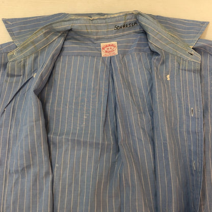【現状渡し品】【メンズ】 Brooks Brothers ブルックスブラザーズ 90's MAKERS STRIPE BD L/S SHIRT 90年代 メイカーズ ストライプ ボタンダウン ロングスリーブ シャツ 長袖 トップス 145-251003-yo-08-tei サイズ：16-6 カラー：ライトブルー 万代Net店