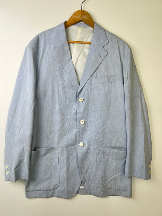 【中古品】【メンズ】 VAN ヴァン SEERSUCKER TAILORED JACKET シアサッカーテーラードジャケット アウター 147-260916-YS-11-hon サイズ：L カラー：ブルー系 万代Net店