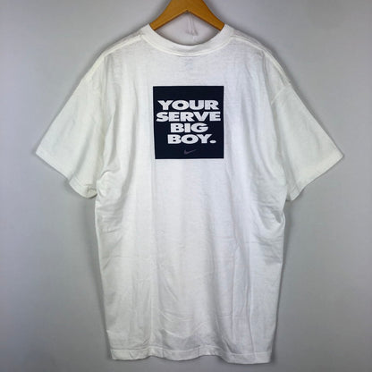 【現状渡し品】【レディース】 NIKE ナイキ 90's LOGO PRINT S/S TEE 90年代 ロゴプリント ショートスリーブ Tシャツ 半袖 トップス 148-251002-ks-28-tei サイズ：L カラー：ホワイト 万代Net店
