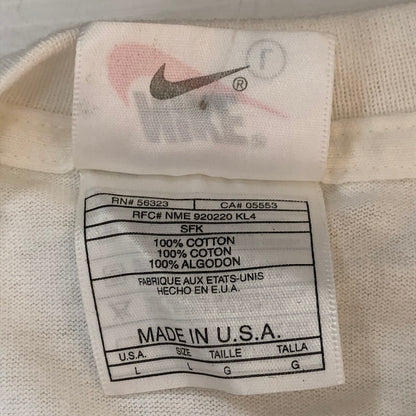 【現状渡し品】【レディース】 NIKE ナイキ 90's LOGO PRINT S/S TEE 90年代 ロゴプリント ショートスリーブ Tシャツ 半袖 トップス 148-251002-ks-28-tei サイズ：L カラー：ホワイト 万代Net店