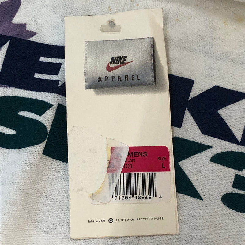 【現状渡し品】【レディース】 NIKE ナイキ 90's LOGO PRINT S/S TEE 90年代 ロゴプリント ショートスリーブ Tシャツ 半袖 トップス 148-251002-ks-28-tei サイズ：L カラー：ホワイト 万代Net店