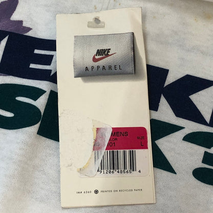 【現状渡し品】【レディース】 NIKE ナイキ 90's LOGO PRINT S/S TEE 90年代 ロゴプリント ショートスリーブ Tシャツ 半袖 トップス 148-251002-ks-28-tei サイズ：L カラー：ホワイト 万代Net店