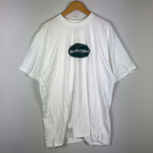 【中古品】【レディース】 NIKE ナイキ 90's LOGO PRINT S/S TEE 670281 90年代 ロゴプリント ショートスリーブ Tシャツ 半袖 トップス USA製 148-251002-ks-29-tei サイズ：L カラー：ホワイト 万代Net店