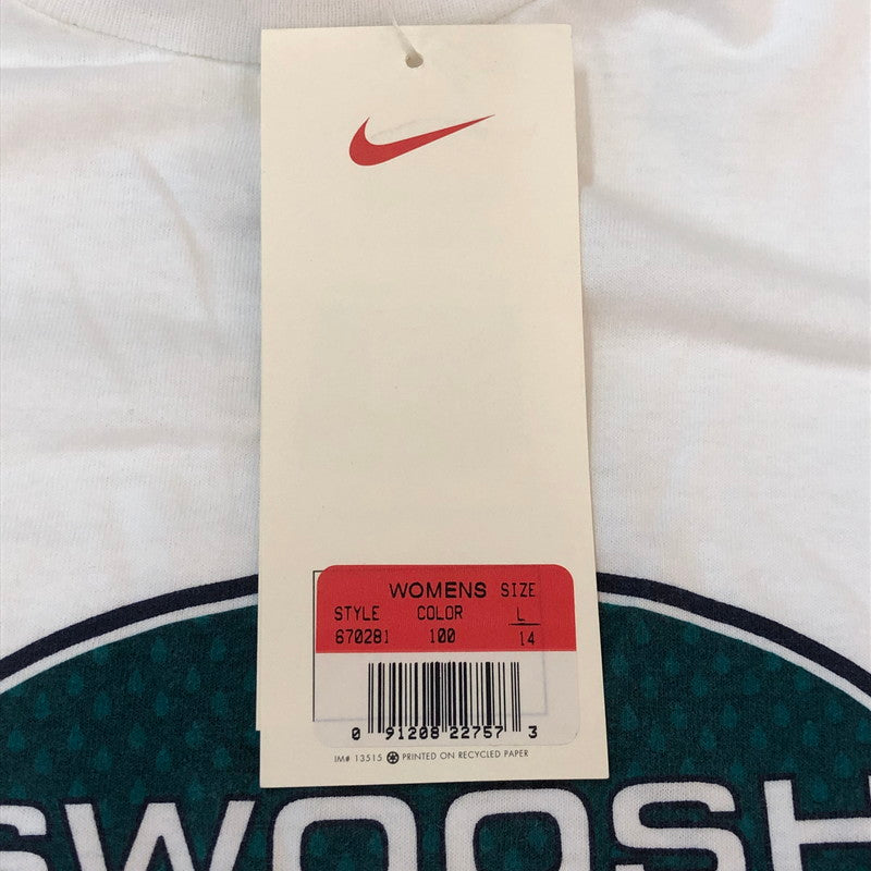 【中古品】【レディース】 NIKE ナイキ 90's LOGO PRINT S/S TEE 670281 90年代 ロゴプリント ショートスリーブ Tシャツ 半袖 トップス USA製 148-251002-ks-29-tei サイズ：L カラー：ホワイト 万代Net店
