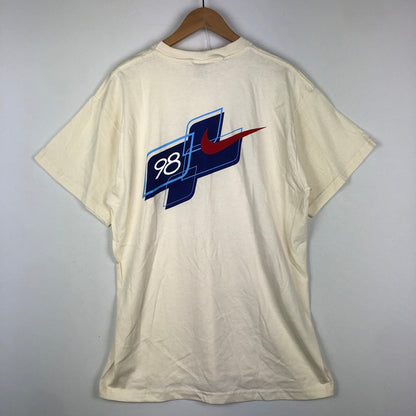 【中古品】【メンズ】 NIKE ナイキ 90's 98 BACK LOGO PRINT S/S TEE 90年代 98バックロゴ プリント ショートスリーブ Tシャツ 半袖 トップス USA製 148-251002-ks-25-tei サイズ：L カラー：ホワイト 万代Net店