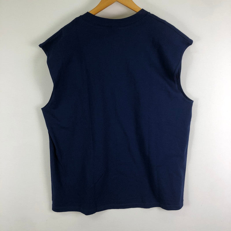 【中古品】【メンズ】 NIKE ナイキ 90's PRINT LOGO SLEEVELESS TEE 670458 90年代 プリント ロゴ スリーブレス Tシャツ ノースリーブ 148-251125-yo-18-tei サイズ：L カラー：ネイビー 万代Net店