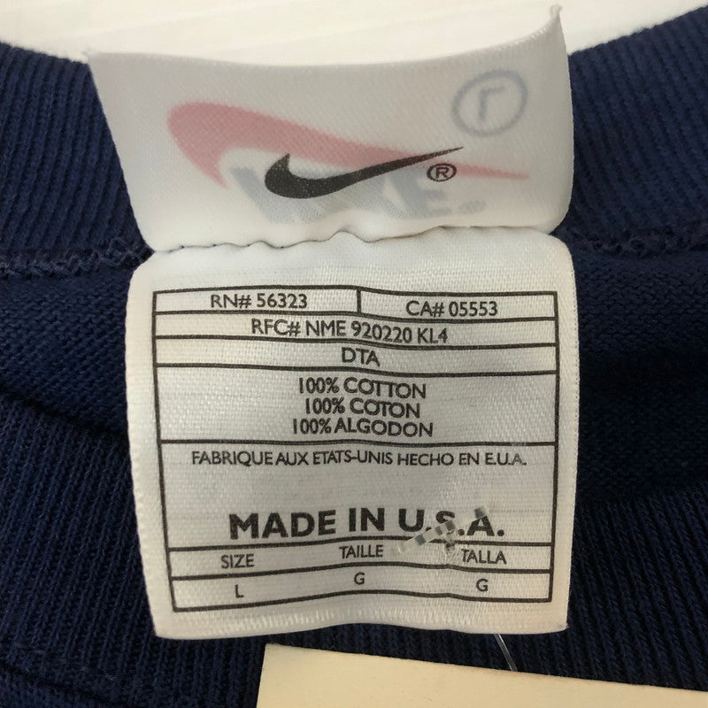 【中古品】【メンズ】 NIKE ナイキ 90's PRINT LOGO SLEEVELESS TEE 670458 90年代 プリント ロゴ スリーブレス Tシャツ ノースリーブ 148-251125-yo-18-tei サイズ：L カラー：ネイビー 万代Net店