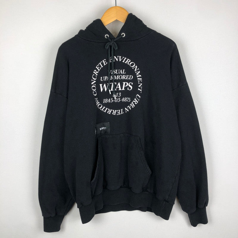 【中古品】【メンズ】 WTAPS ダブルタップス SNEAK INGREDIENTS HOODY スニーク イングリディエント フーディ 長袖 トップス プルオーバー フーディ 142-251007-yo-08-fuz サイズ：02 カラー：ブラック 万代Net店