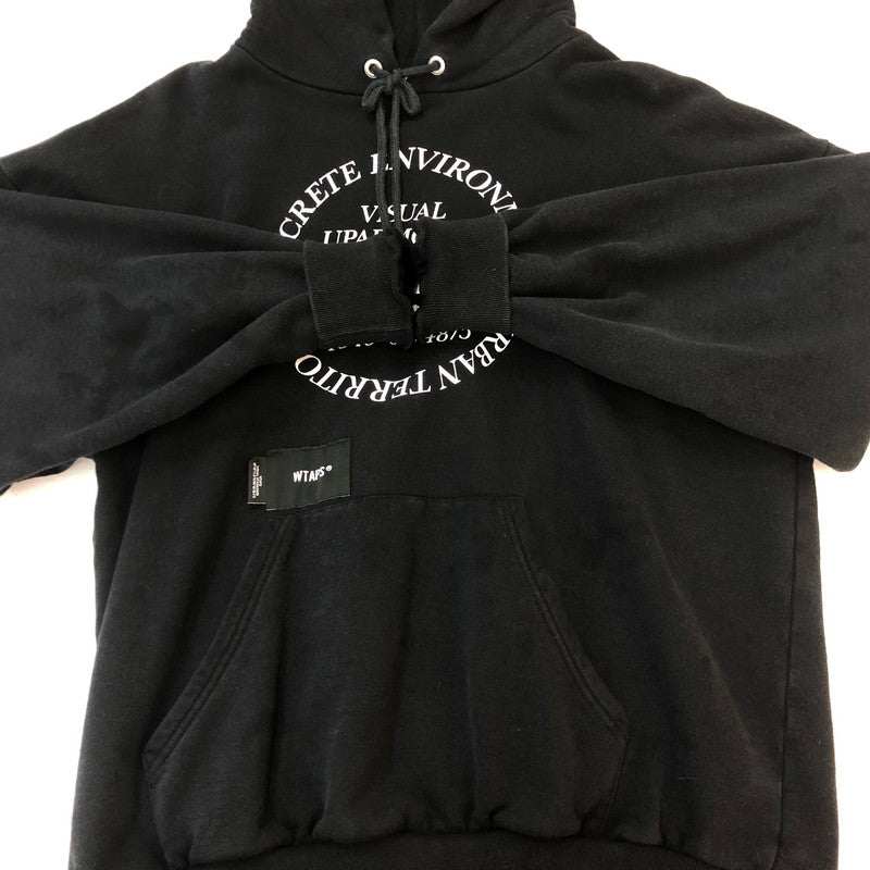 【中古品】【メンズ】 WTAPS ダブルタップス SNEAK INGREDIENTS HOODY スニーク イングリディエント フーディ 長袖 トップス プルオーバー フーディ 142-251007-yo-08-fuz サイズ：02 カラー：ブラック 万代Net店