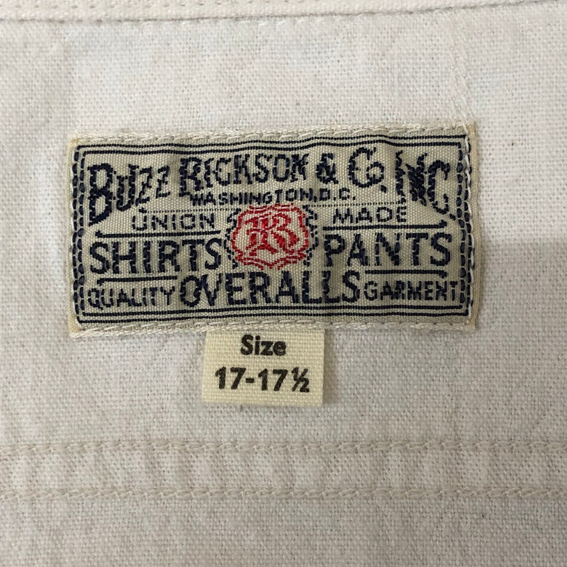 【中古品】【メンズ】 Buzz Rickson's バズリクソンズ WHITE CHAMBRAY WORK SHIRT BR25996 ホワイト シャンブレー ワークシャツ トップス 長袖 145-251127-ts-20-tei サイズ：17-17 カラー：ホワイト 万代Net店