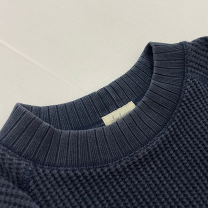 【中古品】【メンズ】 JACKMAN ジャックマン WAFFLE MIDNECK L/S TEE JM7200 ワッフル ミッドネック ロングスリーブ Tシャツ 長袖 トップス 145-251229-yo-06-tei サイズ：L カラー：ネイビー 万代Net店