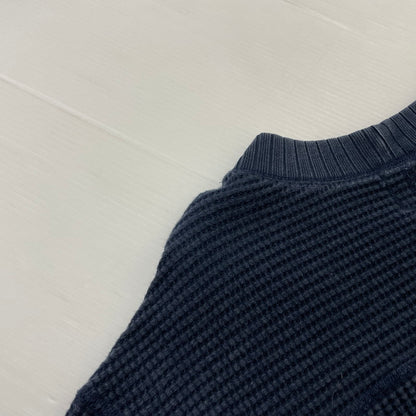 【中古品】【メンズ】 JACKMAN ジャックマン WAFFLE MIDNECK L/S TEE JM7200 ワッフル ミッドネック ロングスリーブ Tシャツ 長袖 トップス 145-251229-yo-06-tei サイズ：L カラー：ネイビー 万代Net店