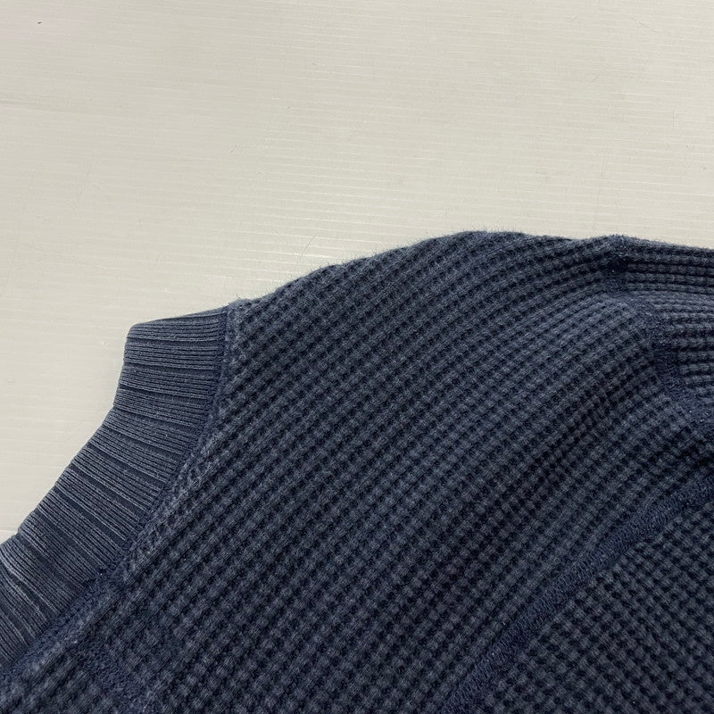 【中古品】【メンズ】 JACKMAN ジャックマン WAFFLE MIDNECK L/S TEE JM7200 ワッフル ミッドネック ロングスリーブ Tシャツ 長袖 トップス 145-251229-yo-06-tei サイズ：L カラー：ネイビー 万代Net店