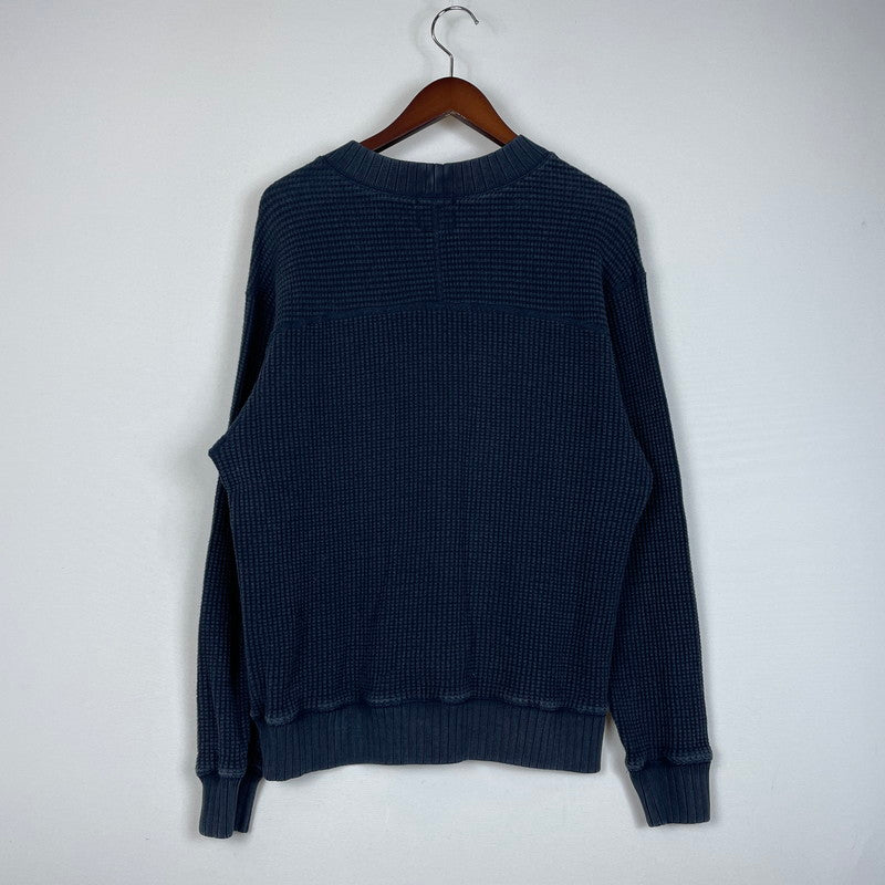 【中古品】【メンズ】 JACKMAN ジャックマン WAFFLE MIDNECK L/S TEE JM7200 ワッフル ミッドネック ロングスリーブ Tシャツ 長袖 トップス 145-251229-yo-06-tei サイズ：L カラー：ネイビー 万代Net店