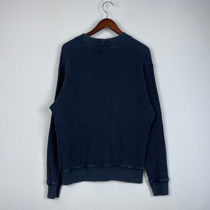 【中古品】【メンズ】 JACKMAN ジャックマン WAFFLE MIDNECK L/S TEE JM7200 ワッフル ミッドネック ロングスリーブ Tシャツ 長袖 トップス 145-251229-yo-06-tei サイズ：L カラー：ネイビー 万代Net店