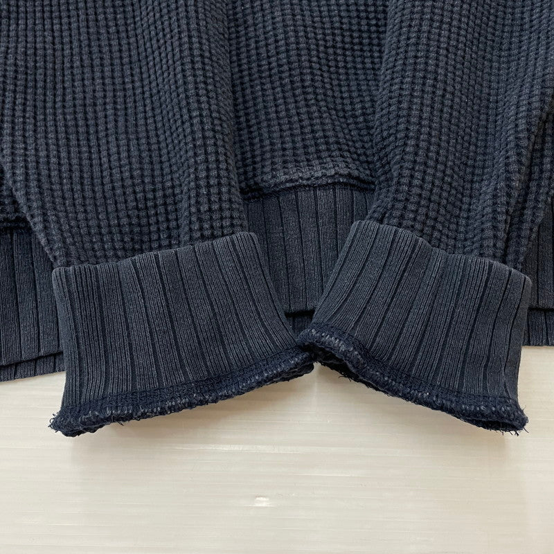 【中古品】【メンズ】 JACKMAN ジャックマン WAFFLE MIDNECK L/S TEE JM7200 ワッフル ミッドネック ロングスリーブ Tシャツ 長袖 トップス 145-251229-yo-06-tei サイズ：L カラー：ネイビー 万代Net店