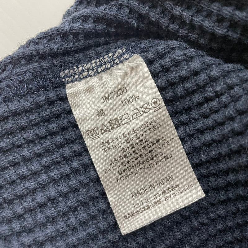 【中古品】【メンズ】 JACKMAN ジャックマン WAFFLE MIDNECK L/S TEE JM7200 ワッフル ミッドネック ロングスリーブ Tシャツ 長袖 トップス 145-251229-yo-06-tei サイズ：L カラー：ネイビー 万代Net店