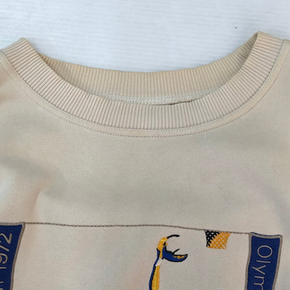 【中古品】【メンズ】 adidas アディダス 80’s OLYMPIC CENTENNIAL COLLECTION SWEAT VINTAGE 80年代 オリンピック センテニアル コレクション スウェット 長袖 トップス トレーナー ヴィンテージ 148-251003-yo-07-tei サイズ：XL カラー：アイボリー 万代Net店