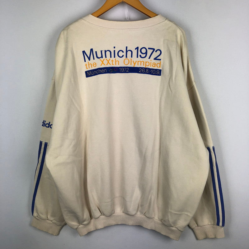 【中古品】【メンズ】 adidas アディダス 80’s OLYMPIC CENTENNIAL COLLECTION SWEAT VINTAGE 80年代 オリンピック センテニアル コレクション スウェット 長袖 トップス トレーナー ヴィンテージ 148-251003-yo-07-tei サイズ：XL カラー：アイボリー 万代Net店